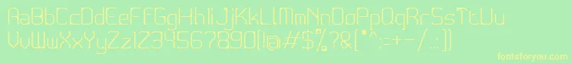 フォントConductive1.1 – 黄色の文字が緑の背景にあります