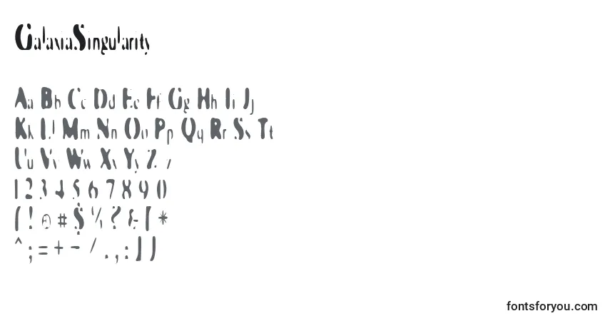 Fuente GalaxiaSingularity - alfabeto, números, caracteres especiales