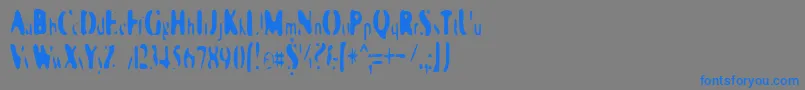 フォントGalaxiaSingularity – 灰色の背景に青い文字