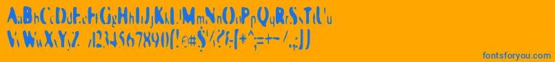 GalaxiaSingularity Font – Blue Fonts on Orange Background