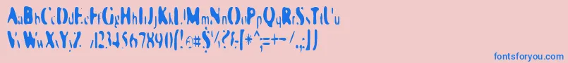 GalaxiaSingularity Font – Blue Fonts on Pink Background