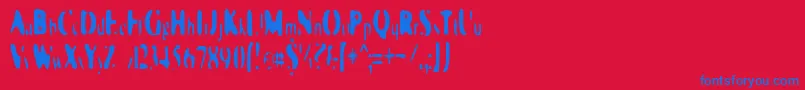 GalaxiaSingularity Font – Blue Fonts on Red Background