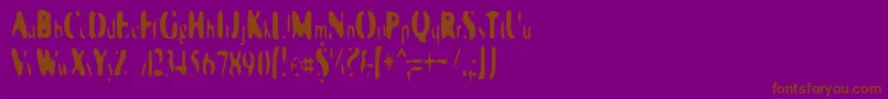 GalaxiaSingularity Font – Brown Fonts on Purple Background