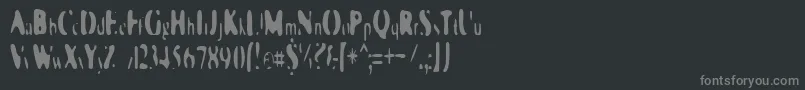 フォントGalaxiaSingularity – 黒い背景に灰色の文字