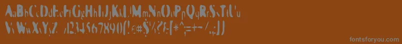 フォントGalaxiaSingularity – 茶色の背景に灰色の文字