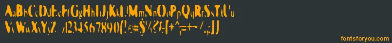 フォントGalaxiaSingularity – 黒い背景にオレンジの文字