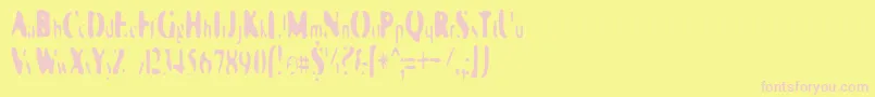 GalaxiaSingularity Font – Pink Fonts on Yellow Background