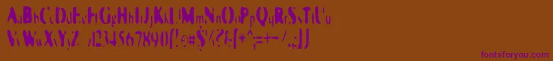 GalaxiaSingularity Font – Purple Fonts on Brown Background