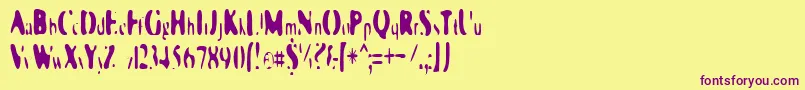 GalaxiaSingularity Font – Purple Fonts on Yellow Background