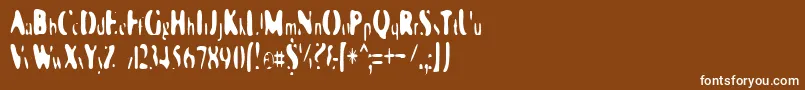 フォントGalaxiaSingularity – 茶色の背景に白い文字