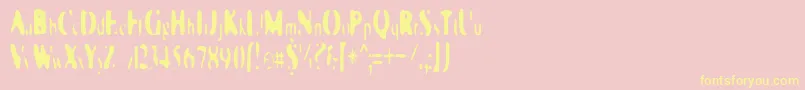 GalaxiaSingularity Font – Yellow Fonts on Pink Background