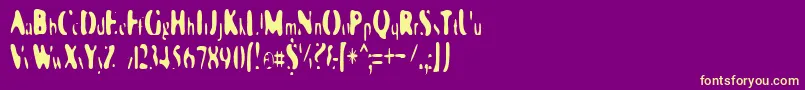 GalaxiaSingularity Font – Yellow Fonts on Purple Background