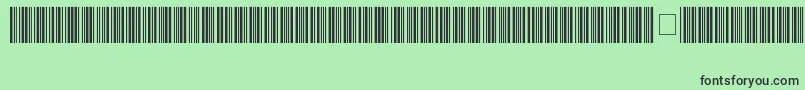 Code39HochLogitogo Font – Black Fonts on Green Background