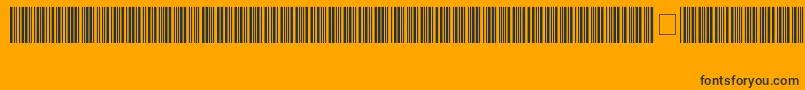 Code39HochLogitogo-Schriftart – Schwarze Schriften auf orangefarbenem Hintergrund