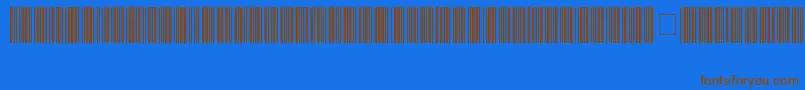 Fonte Code39HochLogitogo – fontes marrons em um fundo azul