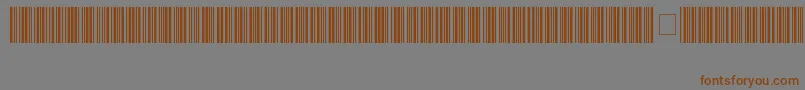 フォントCode39HochLogitogo – 茶色の文字が灰色の背景にあります。