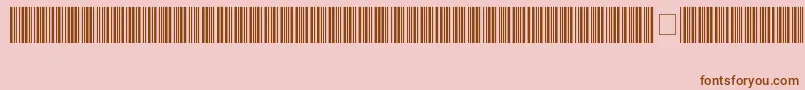 Code39HochLogitogo-Schriftart – Braune Schriften auf rosa Hintergrund
