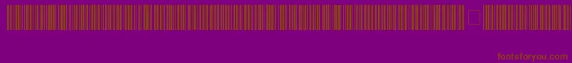 Code39HochLogitogo-Schriftart – Braune Schriften auf violettem Hintergrund