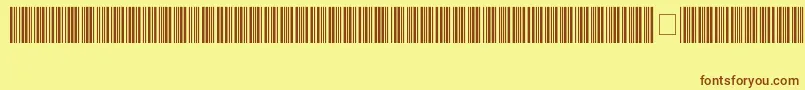 Fonte Code39HochLogitogo – fontes marrons em um fundo amarelo