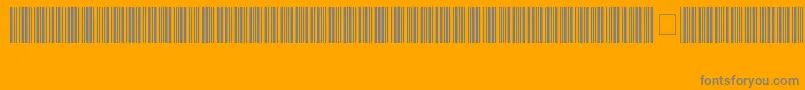 Fonte Code39HochLogitogo – fontes cinzas em um fundo laranja