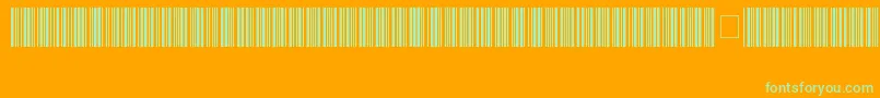 Czcionka Code39HochLogitogo – zielone czcionki na pomarańczowym tle