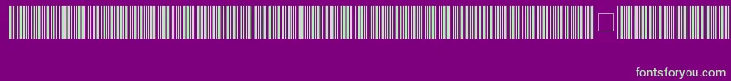 Code39HochLogitogo-Schriftart – Grüne Schriften auf violettem Hintergrund