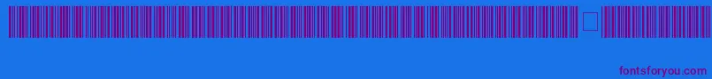 フォントCode39HochLogitogo – 紫色のフォント、青い背景