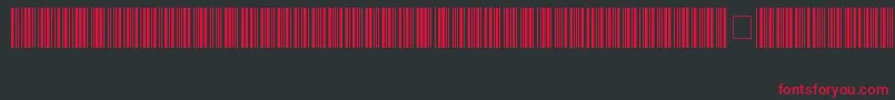 Czcionka Code39HochLogitogo – czerwone czcionki na czarnym tle