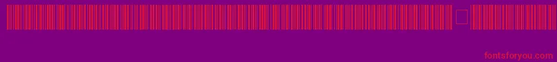 Code39HochLogitogo Font – Red Fonts on Purple Background