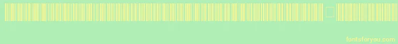 フォントCode39HochLogitogo – 黄色の文字が緑の背景にあります