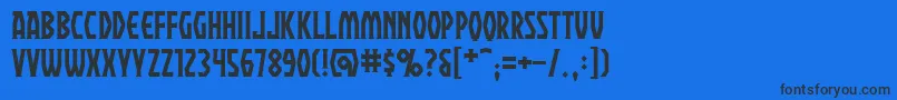 PraetoriumBb Font – Black Fonts on Blue Background