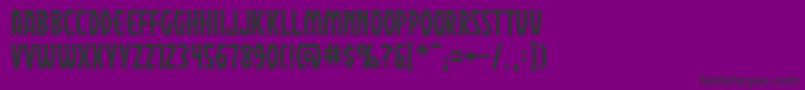 PraetoriumBb-fontti – mustat fontit violetilla taustalla