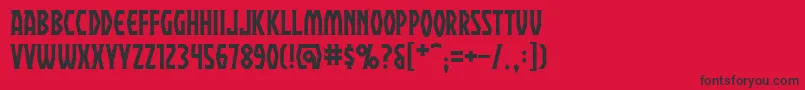 PraetoriumBb Font – Black Fonts on Red Background