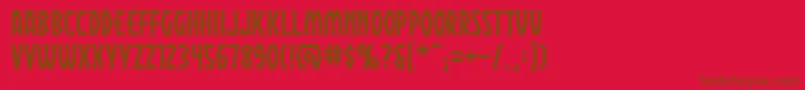 PraetoriumBb Font – Brown Fonts on Red Background