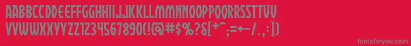 PraetoriumBb Font – Gray Fonts on Red Background