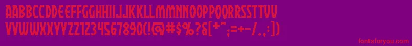 PraetoriumBb Font – Red Fonts on Purple Background