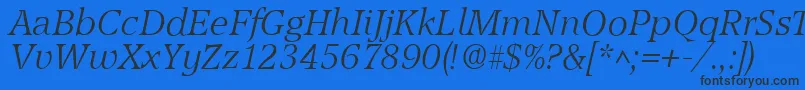 AccoladelhItalic Font – Black Fonts on Blue Background