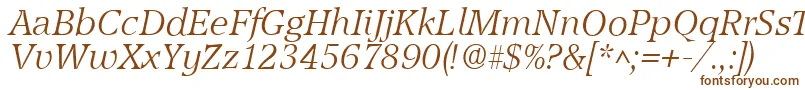 AccoladelhItalic Font – Brown Fonts on White Background