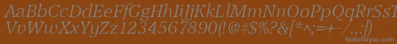 AccoladelhItalic Font – Gray Fonts on Brown Background