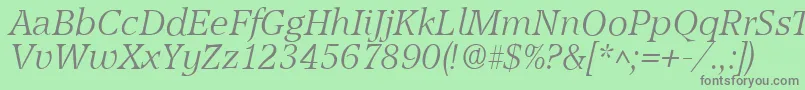 AccoladelhItalic Font – Gray Fonts on Green Background