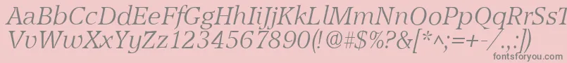 AccoladelhItalic Font – Gray Fonts on Pink Background