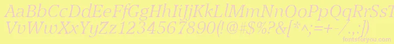 AccoladelhItalic Font – Pink Fonts on Yellow Background