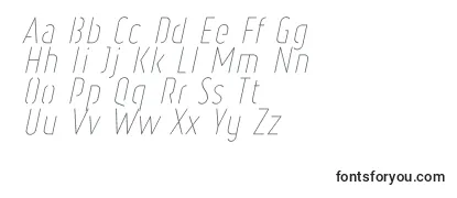 Review of the RulerStencilThinItalic Font