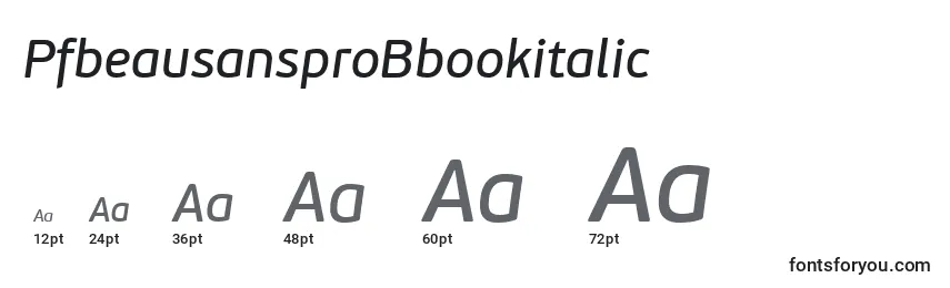 Размеры шрифта PfbeausansproBbookitalic