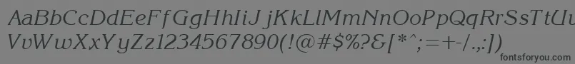 Шрифт KorinI – чёрные шрифты на сером фоне