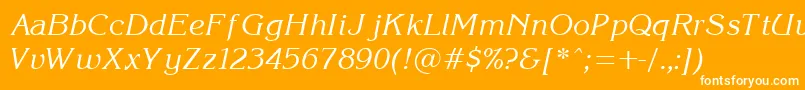 KorinI Font – White Fonts on Orange Background