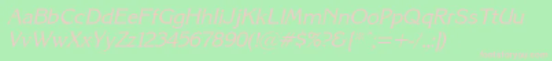 Axckrni Font – Pink Fonts on Green Background