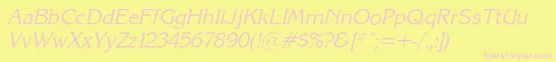 Axckrni Font – Pink Fonts on Yellow Background