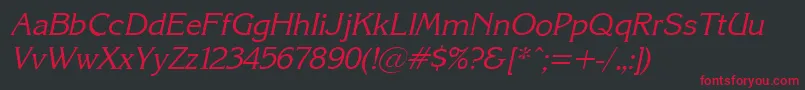 Axckrni Font – Red Fonts on Black Background