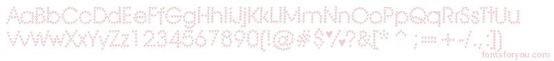 HeartHeaven Font – Pink Fonts on White Background